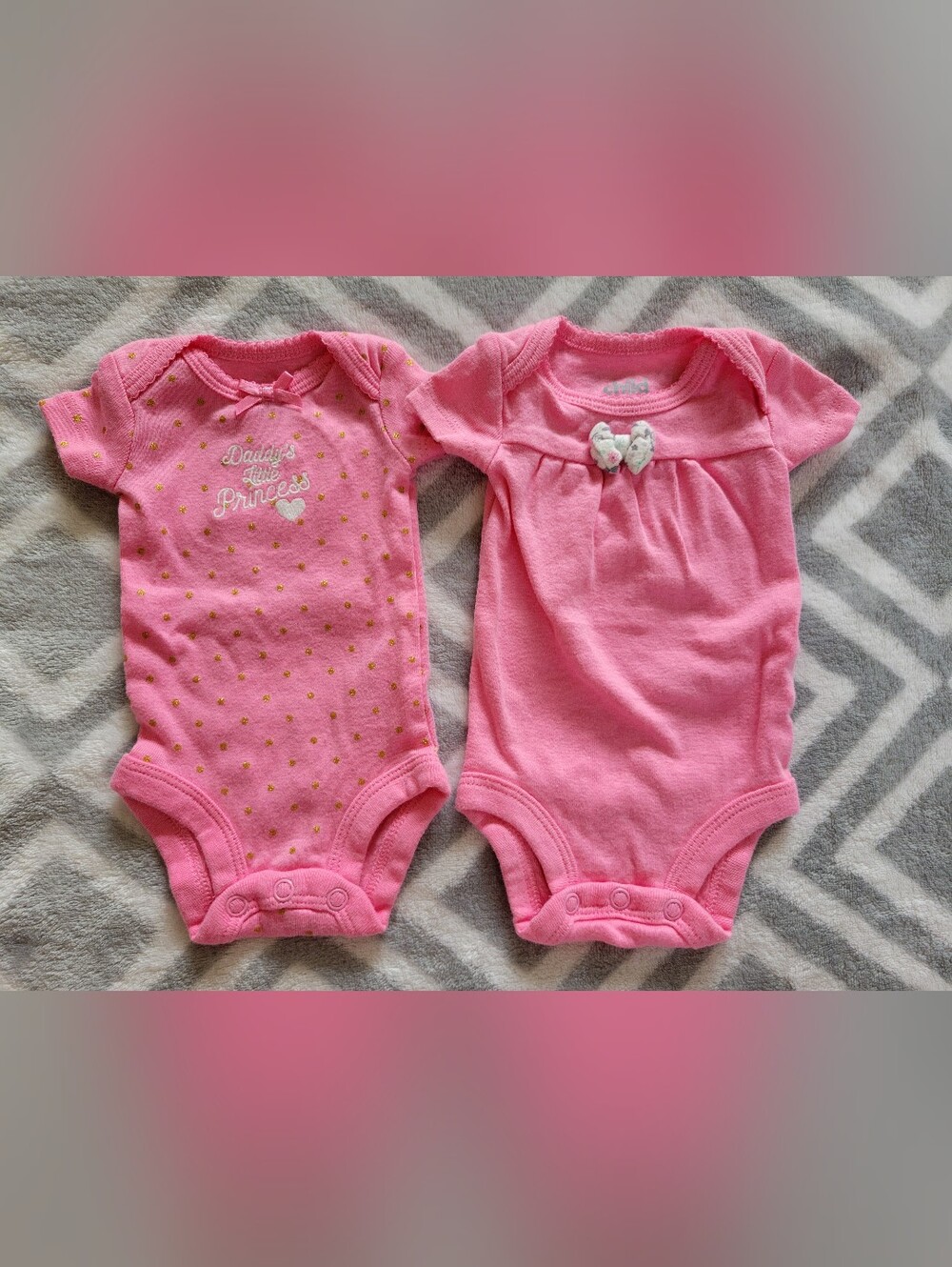 Baby girls size preemie onesie bundle